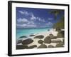 Rocks on Tropical Beach, Seychelles, Indian Ocean, Africa-Papadopoulos Sakis-Framed Photographic Print