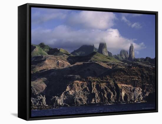 Rocks, Puamau Bay, Ua Pou Island, Marquesas Islands Archipelago, French Polynesia-J P De Manne-Framed Stretched Canvas