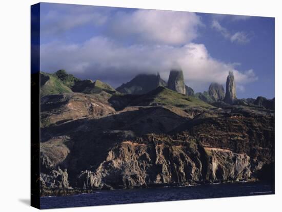 Rocks, Puamau Bay, Ua Pou Island, Marquesas Islands Archipelago, French Polynesia-J P De Manne-Stretched Canvas