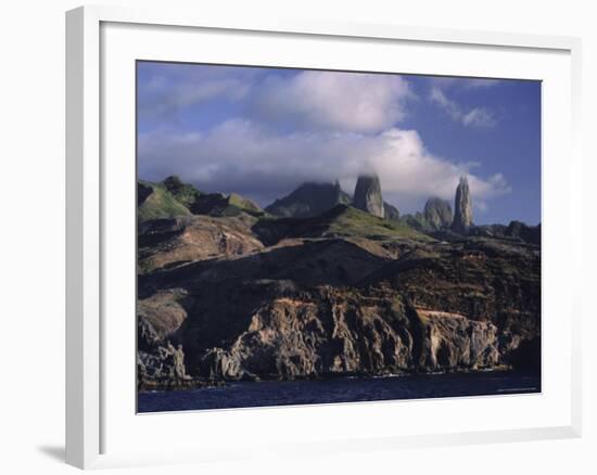 Rocks, Puamau Bay, Ua Pou Island, Marquesas Islands Archipelago, French Polynesia-J P De Manne-Framed Photographic Print