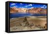 Rocks, Stones, Mountains,Pangong Tso (Lake),Leh,Ladakh,Jammu and Kashmir,India-Rudra Narayan Mitra-Framed Stretched Canvas