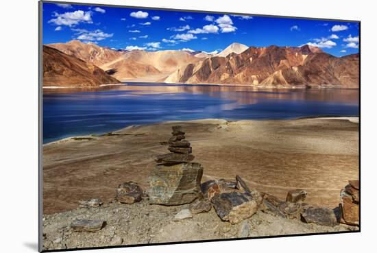 Rocks, Stones, Mountains,Pangong Tso (Lake),Leh,Ladakh,Jammu and Kashmir,India-Rudra Narayan Mitra-Mounted Photographic Print