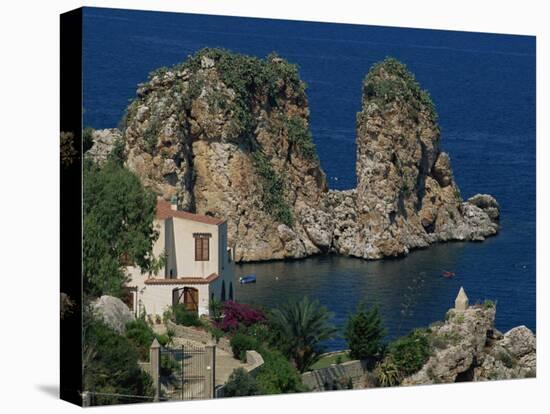 Rocks Towering in Golfo Di Castellammare, Slopello, Sicily, Italy, Europe-Pottage Julian-Stretched Canvas