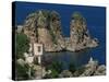 Rocks Towering in Golfo Di Castellammare, Slopello, Sicily, Italy, Europe-Pottage Julian-Stretched Canvas