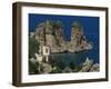 Rocks Towering in Golfo Di Castellammare, Slopello, Sicily, Italy, Europe-Pottage Julian-Framed Photographic Print