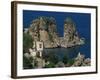 Rocks Towering in Golfo Di Castellammare, Slopello, Sicily, Italy, Europe-Pottage Julian-Framed Photographic Print