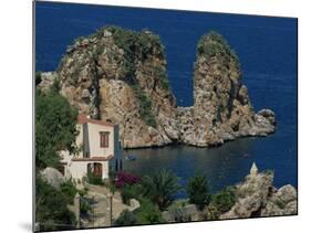 Rocks Towering in Golfo Di Castellammare, Slopello, Sicily, Italy, Europe-Pottage Julian-Mounted Photographic Print