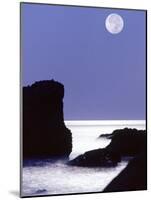 Rocks with Water and Full Moon, Laguna Beach, CA-Mitch Diamond-Mounted Photographic Print