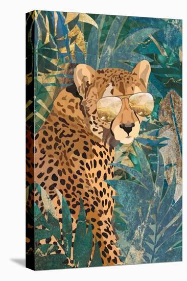 Rockstar cheetah in the jungle-Sarah Manovski-Stretched Canvas