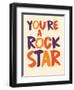 ROCKSTAR-null-Framed Art Print