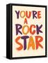 ROCKSTAR-null-Framed Stretched Canvas