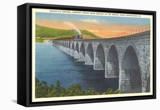 Rockville Bridge, Harrisburg, Pennsylvania-null-Framed Stretched Canvas