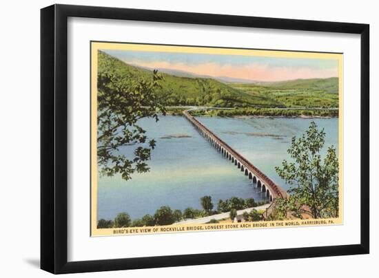 Rockville Bridge, Harrisburg-null-Framed Art Print