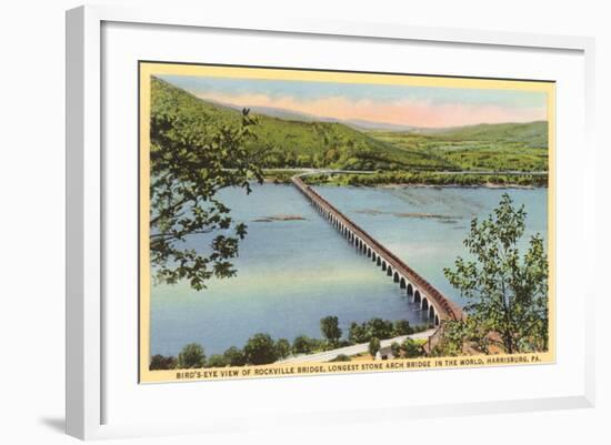 Rockville Bridge, Harrisburg-null-Framed Art Print