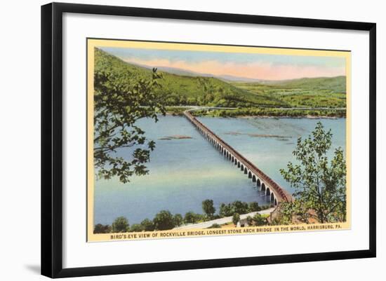 Rockville Bridge, Harrisburg-null-Framed Art Print
