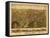 Rockville, Connecticut - Panoramic Map-Lantern Press-Framed Stretched Canvas
