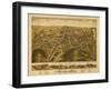 Rockville, Connecticut - Panoramic Map-Lantern Press-Framed Art Print