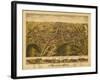 Rockville, Connecticut - Panoramic Map-Lantern Press-Framed Art Print