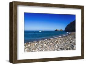 Rocky beach at Scorpion Cove, Santa Cruz Island, Channel Islands National Park, California, USA-Russ Bishop-Framed Photographic Print