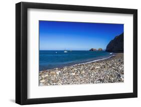 Rocky beach at Scorpion Cove, Santa Cruz Island, Channel Islands National Park, California, USA-Russ Bishop-Framed Photographic Print