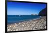 Rocky beach at Scorpion Cove, Santa Cruz Island, Channel Islands National Park, California, USA-Russ Bishop-Framed Photographic Print