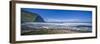 Rocky Beach at Waipio Valley where Waipio River enters ocean, Hamakua District, Hawaii, USA-Panoramic Images-Framed Photographic Print