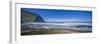 Rocky Beach at Waipio Valley where Waipio River enters ocean, Hamakua District, Hawaii, USA-Panoramic Images-Framed Photographic Print