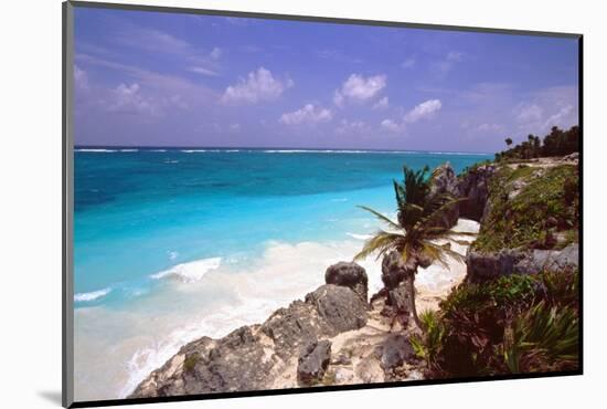 Rocky Beach Mayan Riviera Tulum Mexico-George Oze-Mounted Photographic Print