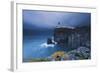 Rocky Cliff on the Sea, with a Lighthouse on the Reef, Neist Point, Isle of Skye, Scotland, Uk-ClickAlps-Framed Photographic Print