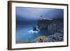 Rocky Cliff on the Sea, with a Lighthouse on the Reef, Neist Point, Isle of Skye, Scotland, Uk-ClickAlps-Framed Photographic Print