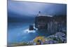 Rocky Cliff on the Sea, with a Lighthouse on the Reef, Neist Point, Isle of Skye, Scotland, Uk-ClickAlps-Mounted Photographic Print