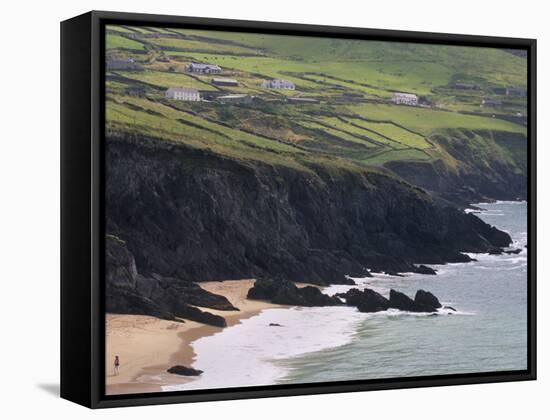 Rocky Coast and Beach, Slea Head, Dingle Peninsula, County Kerry, Munster, Republic of Ireland-Patrick Dieudonne-Framed Stretched Canvas