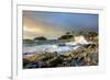 Rocky Coast and Palms-Lantern Press-Framed Premium Giclee Print