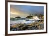 Rocky Coast and Palms-Lantern Press-Framed Premium Giclee Print