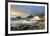 Rocky Coast and Palms-Lantern Press-Framed Premium Giclee Print