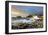 Rocky Coast and Palms-Lantern Press-Framed Art Print