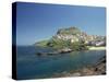 Rocky Coast and the Houses and Fort of Castelsardo on the Island of Sardinia, Italy, Mediterranean-Terry Sheila-Stretched Canvas