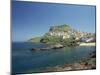 Rocky Coast and the Houses and Fort of Castelsardo on the Island of Sardinia, Italy, Mediterranean-Terry Sheila-Mounted Photographic Print