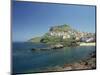 Rocky Coast and the Houses and Fort of Castelsardo on the Island of Sardinia, Italy, Mediterranean-Terry Sheila-Mounted Photographic Print