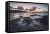 Rocky Coast at Treyarnon Bay at Sunset, Cornwall, England, United Kingdom, Europe-Matthew-Framed Stretched Canvas