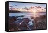 Rocky Coast at Treyarnon Bay at Sunset, Cornwall, England, United Kingdom, Europe-Matthew-Framed Stretched Canvas