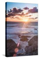 Rocky Coast at Treyarnon Bay at Sunset, Cornwall, England, United Kingdom, Europe-Matthew-Stretched Canvas