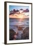 Rocky Coast at Treyarnon Bay at Sunset, Cornwall, England, United Kingdom, Europe-Matthew-Framed Photographic Print