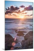 Rocky Coast at Treyarnon Bay at Sunset, Cornwall, England, United Kingdom, Europe-Matthew-Mounted Photographic Print