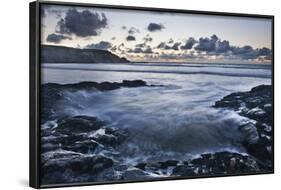 Rocky Coast at Treyarnon Bay at Sunset, Cornwall, England, United Kingdom, Europe-Matthew-Framed Photographic Print