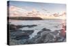 Rocky Coast at Treyarnon Bay at Sunset, Cornwall, England, United Kingdom, Europe-Matthew Williams-Ellis-Stretched Canvas