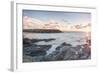 Rocky Coast at Treyarnon Bay at Sunset, Cornwall, England, United Kingdom, Europe-Matthew Williams-Ellis-Framed Photographic Print