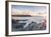 Rocky Coast at Treyarnon Bay at Sunset, Cornwall, England, United Kingdom, Europe-Matthew Williams-Ellis-Framed Photographic Print