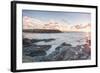 Rocky Coast at Treyarnon Bay at Sunset, Cornwall, England, United Kingdom, Europe-Matthew Williams-Ellis-Framed Photographic Print