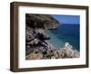 Rocky Coast, Island of Sicily, Italy, Mediterranean-Julian Pottage-Framed Photographic Print